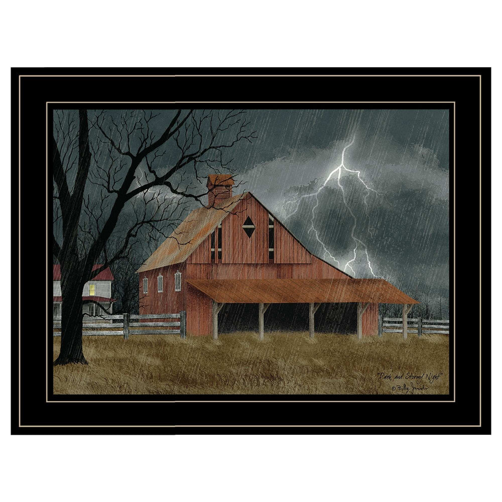 Dark and Stormy Night 4 Black Framed Print Wall Art - Homeroots - Flyclothing LLC