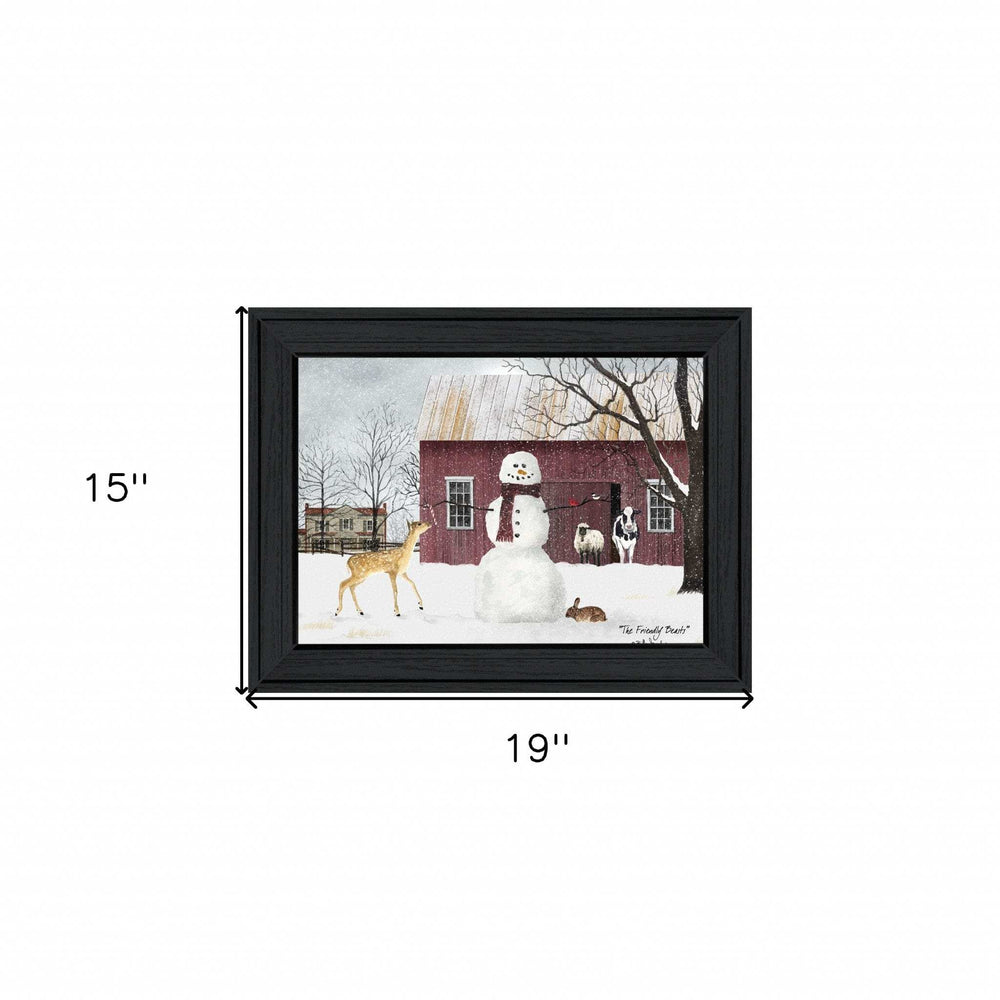 The Friendly Beasts 3 Black Framed Print Wall Art - Homeroots - Flyclothing LLC