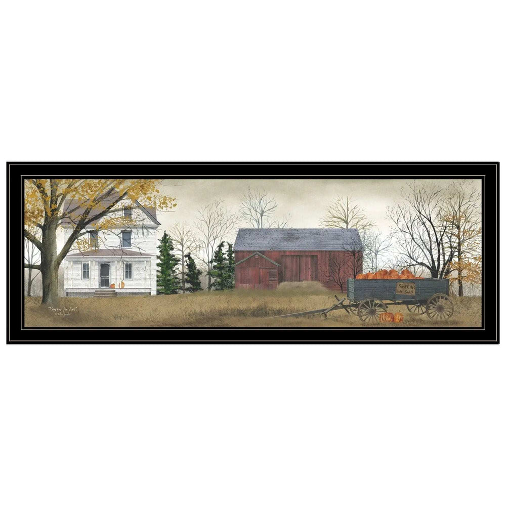 Pumpkins for Sale 6 Black Framed Print Wall Art - Homeroots - Flyclothing LLC