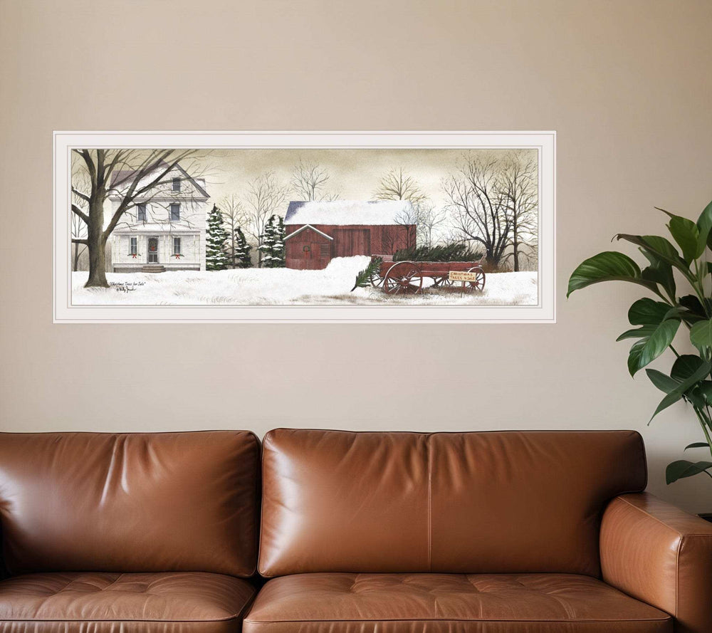 Christmas Trees for Sale 6 White Framed Print Wall Art - Homeroots - Flyclothing LLC