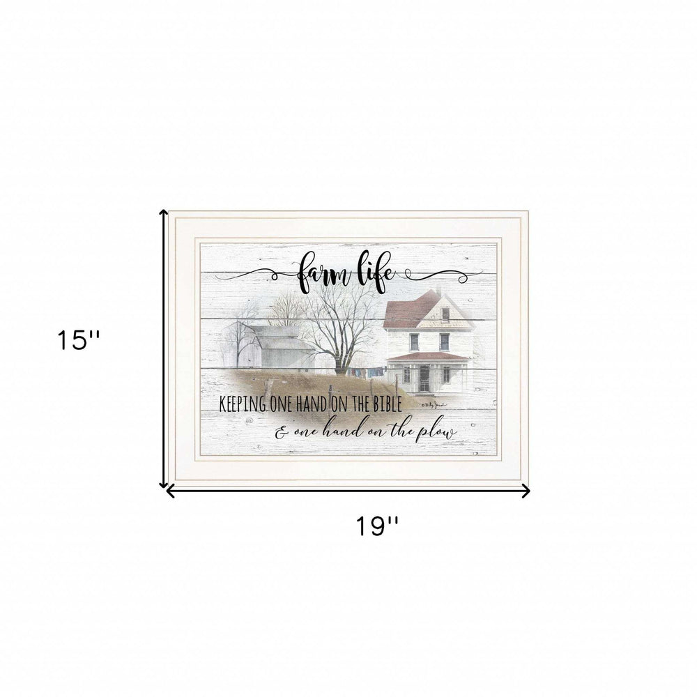 Farm Life 5 White Framed Print Wall Art - Homeroots - Flyclothing LLC