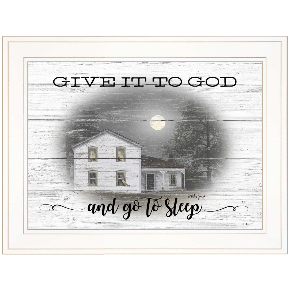 Give It To God White Framed Print Wall Art - Homeroots - Flyclothing LLC