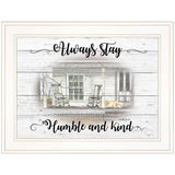 Humble and Kind 1 White Framed Print Wall Art - Homeroots - Flyclothing LLC