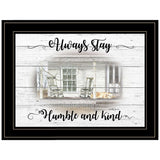 Humble and Kind 2 Black Framed Print Wall Art - Homeroots - Flyclothing LLC
