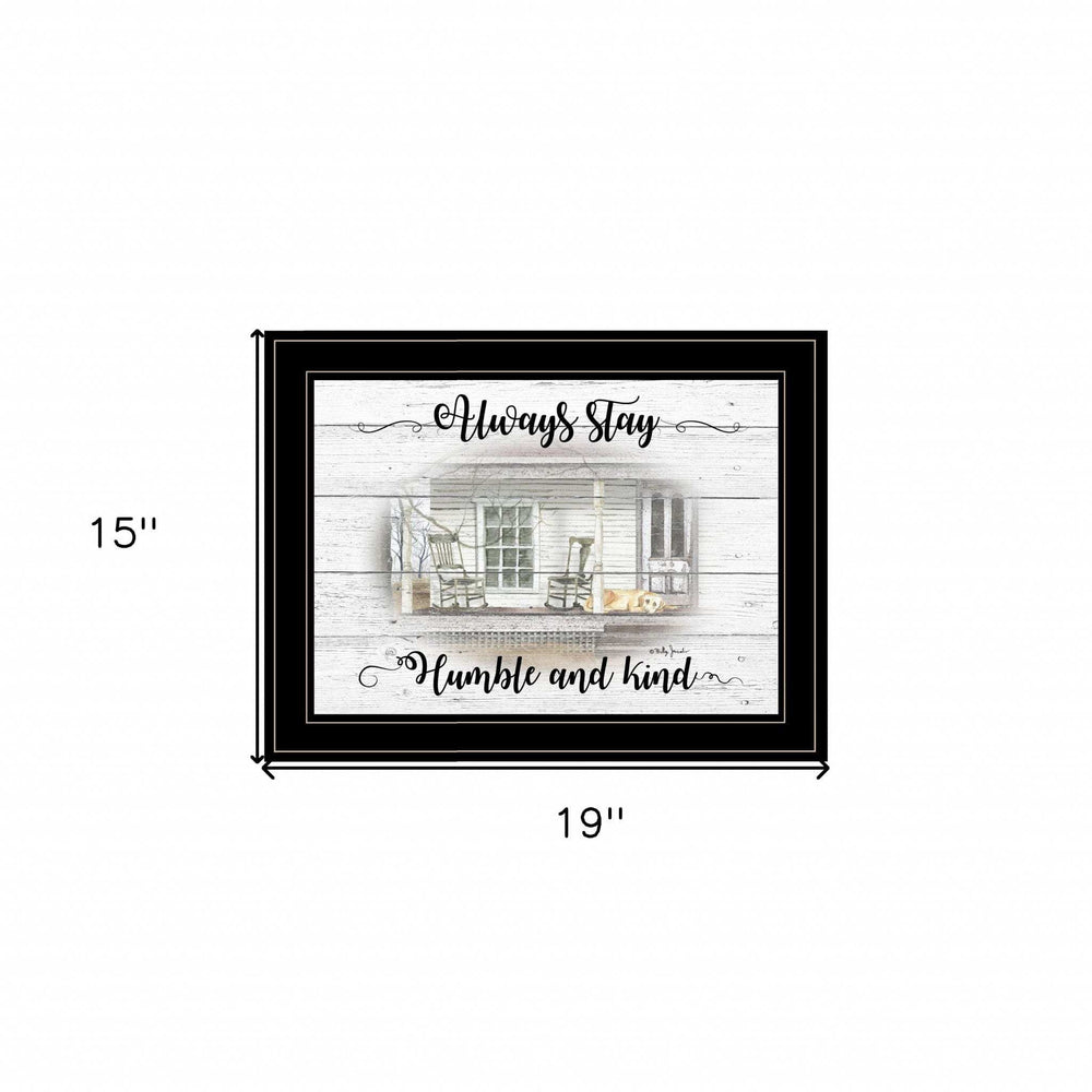 Humble and Kind 2 Black Framed Print Wall Art - Homeroots - Flyclothing LLC