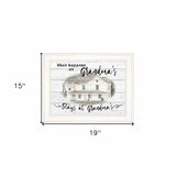 Stays At Grandmas White Framed Print Wall Art - Homeroots - Flyclothing LLC