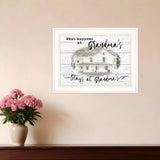 Stays At Grandmas White Framed Print Wall Art - Homeroots - Flyclothing LLC