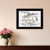 Stays At Grandmas Black Framed Print Wall Art - Homeroots - Flyclothing LLC