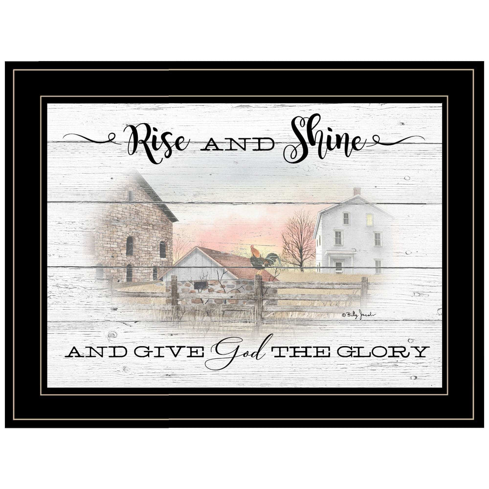 Rise And Shine 8 Black Framed Print Wall Art - Homeroots - Flyclothing LLC