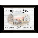 Rise And Shine 8 Black Framed Print Wall Art - Homeroots - Flyclothing LLC