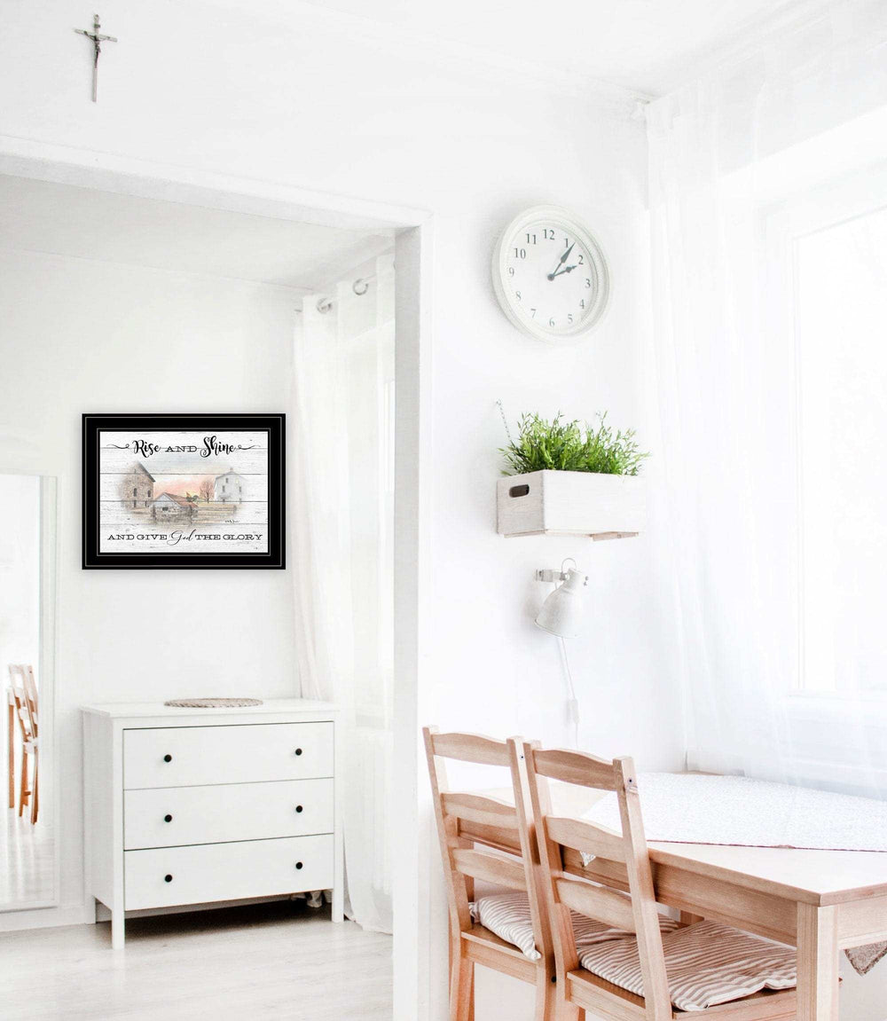 Rise And Shine 8 Black Framed Print Wall Art - Homeroots - Flyclothing LLC