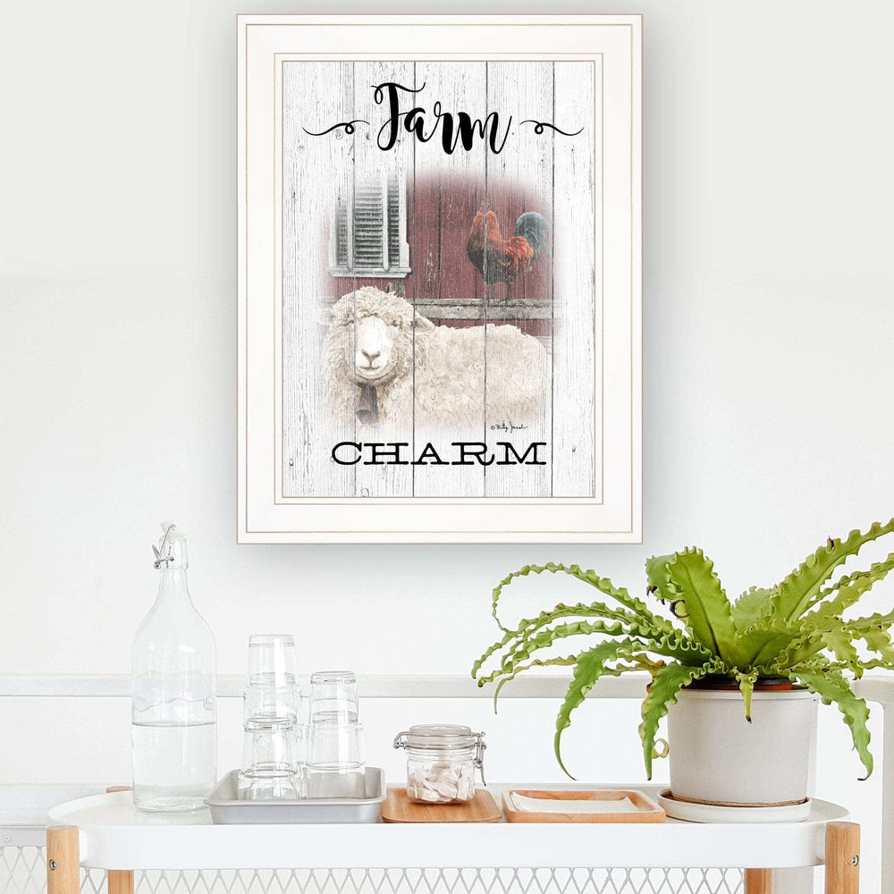 Farm Charm 1 White Framed Print Wall Art - Homeroots - Flyclothing LLC