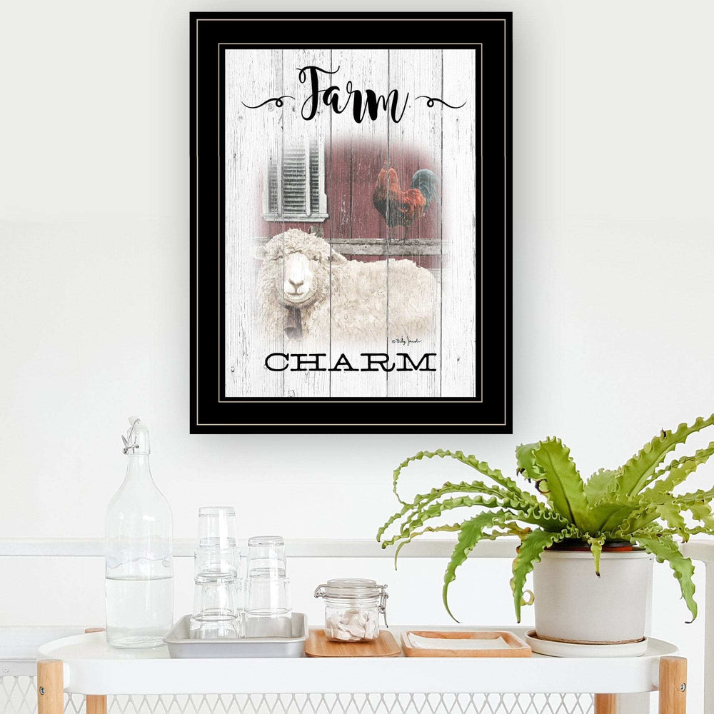 Farm Charm 2 Black Framed Print Wall Art - Homeroots - Flyclothing LLC