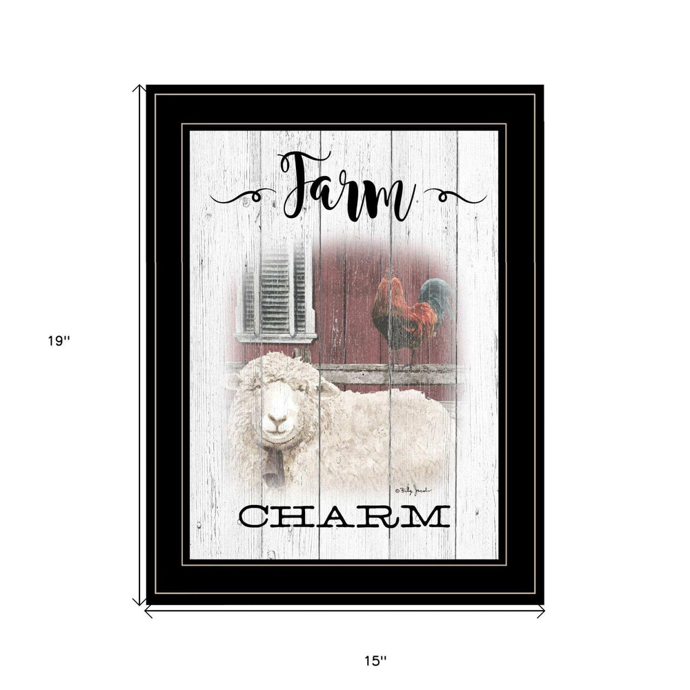 Farm Charm 2 Black Framed Print Wall Art - Homeroots - Flyclothing LLC