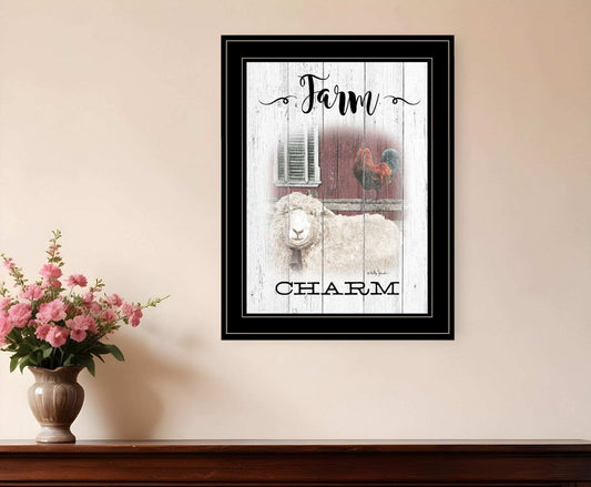 Farm Charm 2 Black Framed Print Wall Art - Homeroots - Flyclothing LLC