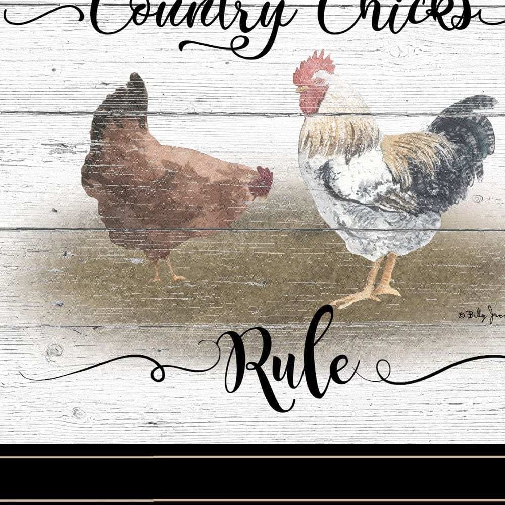 Country Chicks Rule 3 Black Framed Print Wall Art - Homeroots - Flyclothing LLC