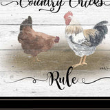 Country Chicks Rule 3 Black Framed Print Wall Art - Homeroots - Flyclothing LLC