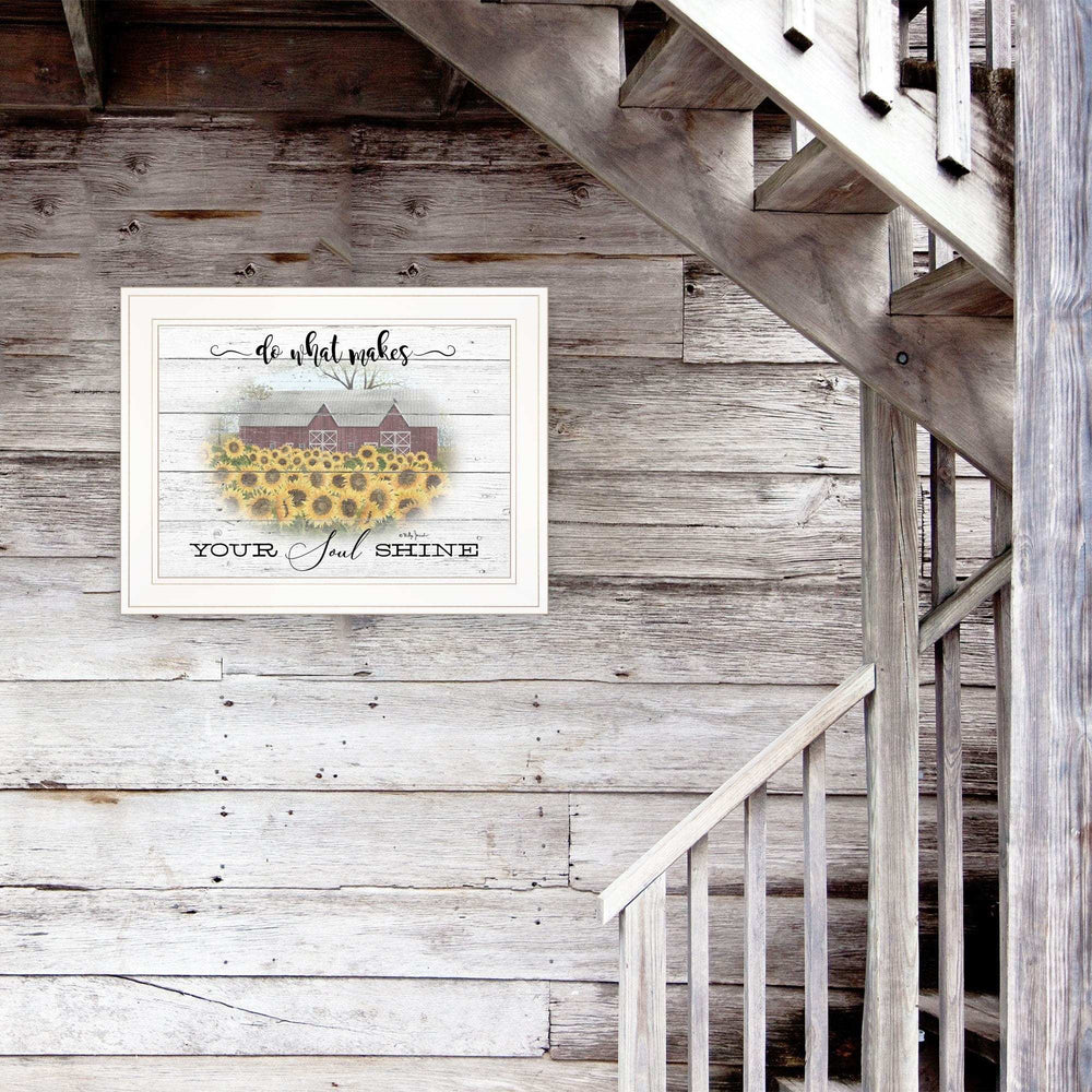 Do What Makes Your Soul Shine 1 White Framed Print Wall Art - Homeroots - Flyclothing LLC