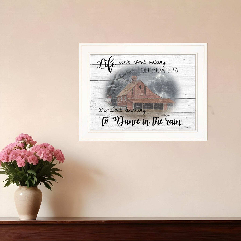 Storm Dance White Framed Print Wall Art - Homeroots - Flyclothing LLC