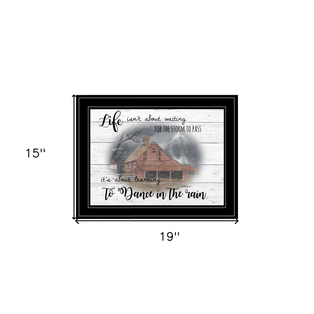 Storm Dance at the Farm Black Framed Print Wall Art - Homeroots - Flyclothing LLC