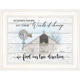 Winds Of Change Windmill on the Farm White Framed Print Wall Art - Homeroots - Flyclothing LLC