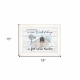 Winds Of Change Windmill on the Farm White Framed Print Wall Art - Homeroots - Flyclothing LLC