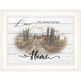 Love Will Always Lead You Home 1 White Framed Print Wall Art - Homeroots - Flyclothing LLC