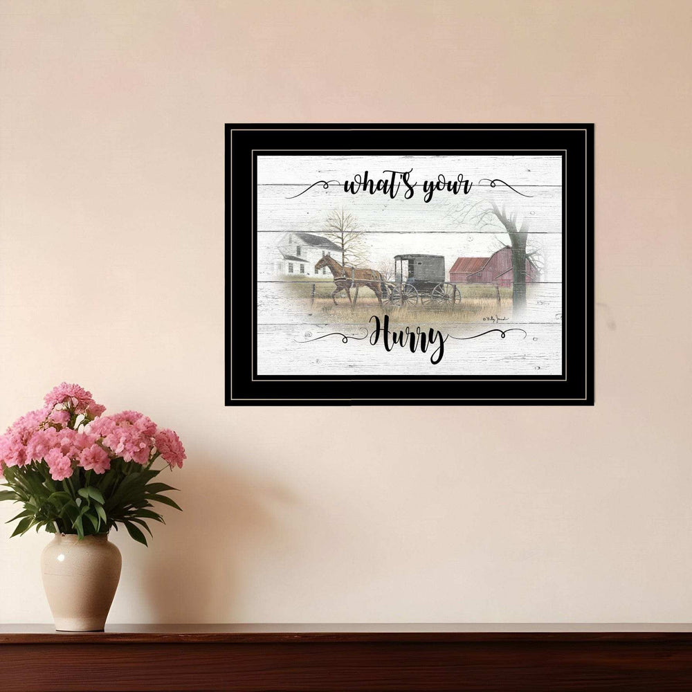 Whats Your Hurry 2 Black Framed Print Wall Art - Homeroots - Flyclothing LLC