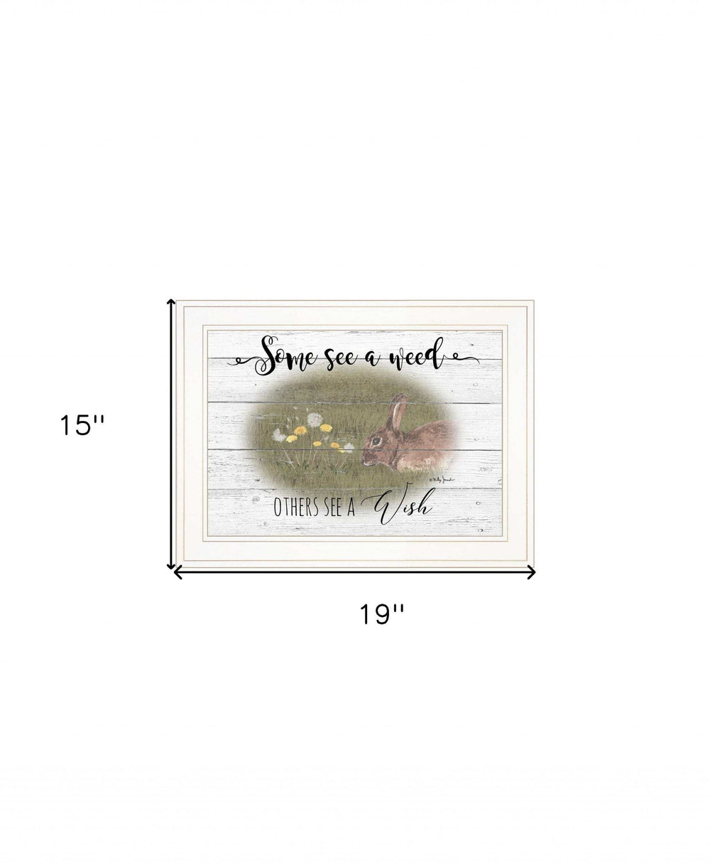 Some See A Weed 1 White Framed Print Wall Art - Homeroots - Flyclothing LLC