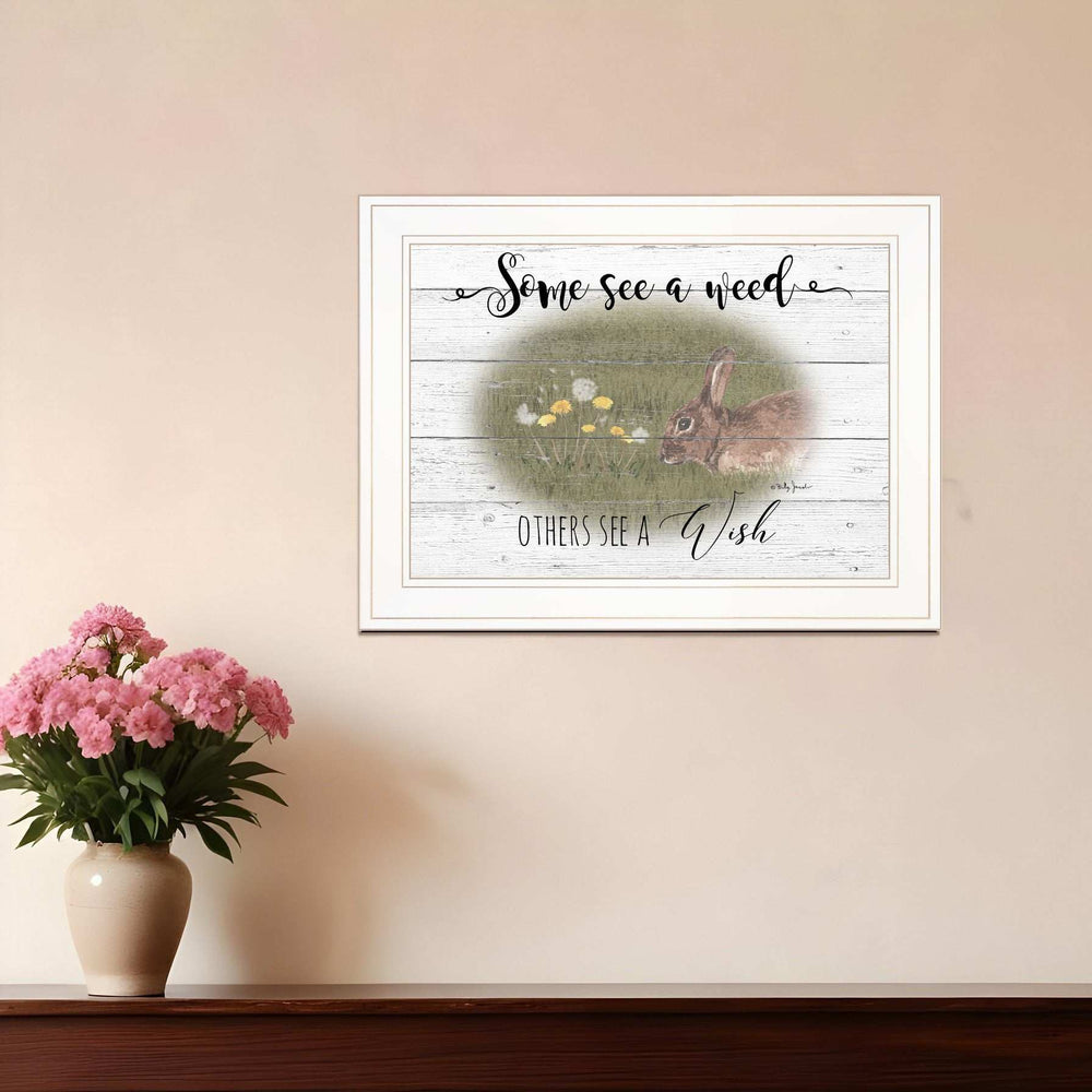Some See A Weed 1 White Framed Print Wall Art - Homeroots - Flyclothing LLC