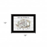 It Is Well 2 Black Framed Print Wall Art - Homeroots - Flyclothing LLC