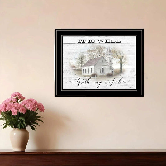 It Is Well 2 Black Framed Print Wall Art - Homeroots - Flyclothing LLC