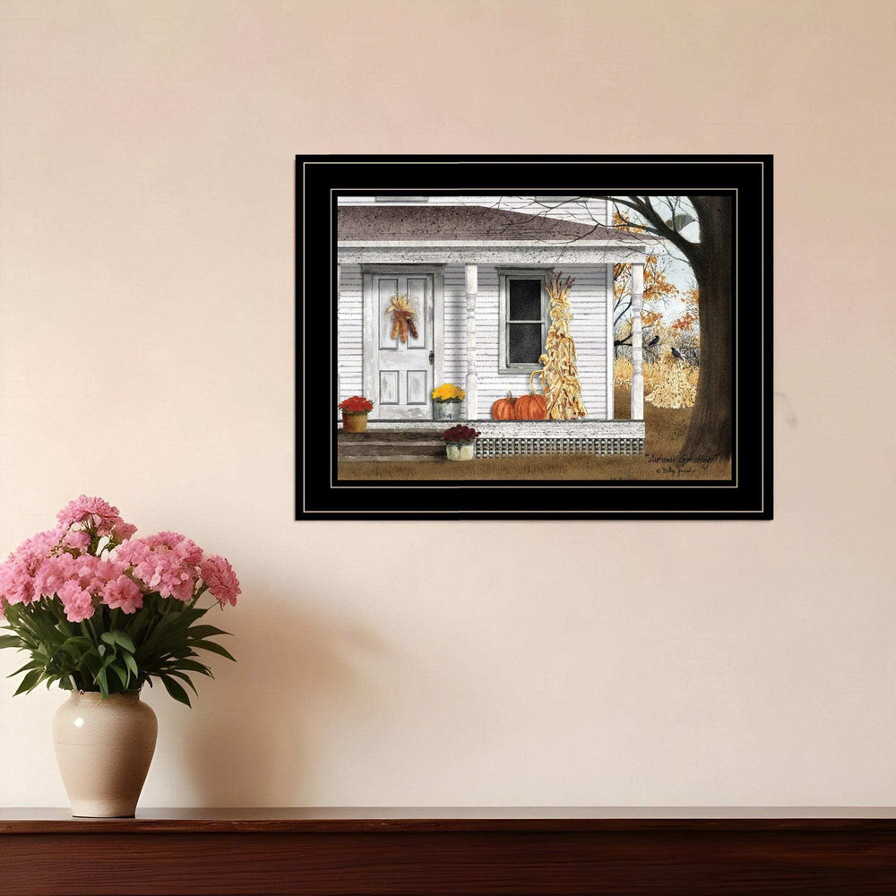 Autumn Greetings 2 Black Framed Print Wall Art - Homeroots - Flyclothing LLC