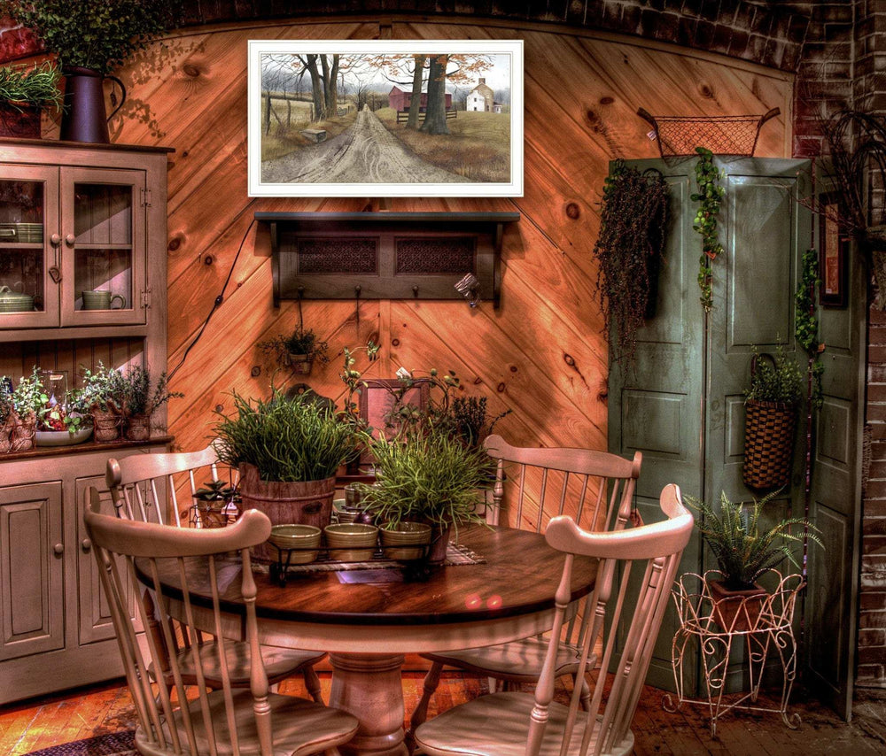 The Road Home 8 White Framed Print Wall Art - Homeroots - Flyclothing LLC