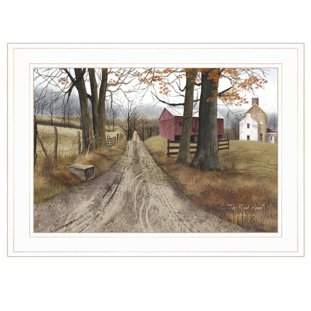 The Road Home 1 White Framed Print Wall Art - Homeroots - Flyclothing LLC