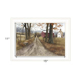 The Road Home 1 White Framed Print Wall Art - Homeroots - Flyclothing LLC