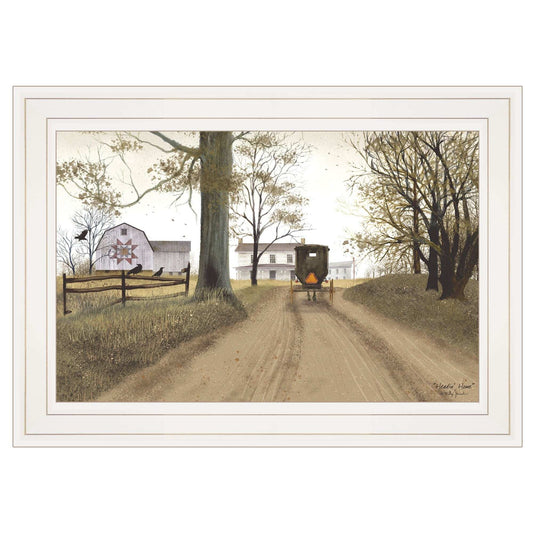 Headin Home 1 White Framed Print Wall Art - Homeroots - Flyclothing LLC