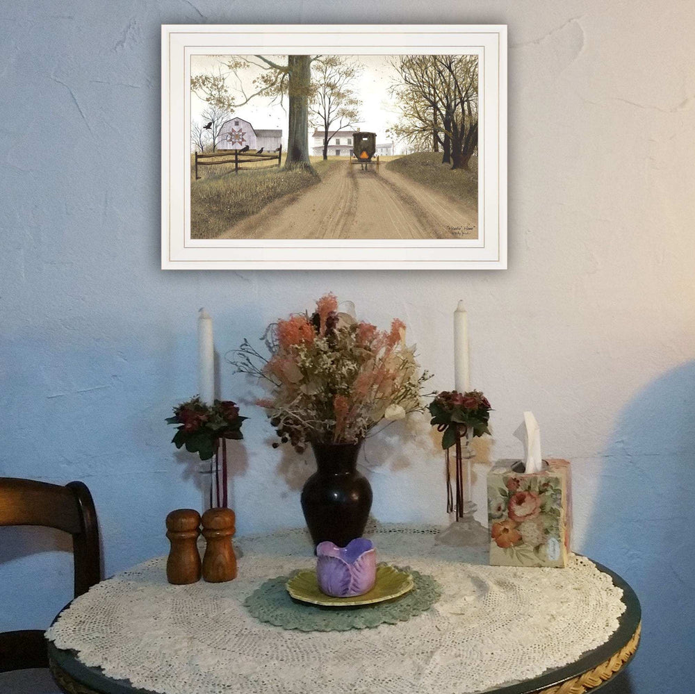 Headin Home 1 White Framed Print Wall Art - Homeroots - Flyclothing LLC