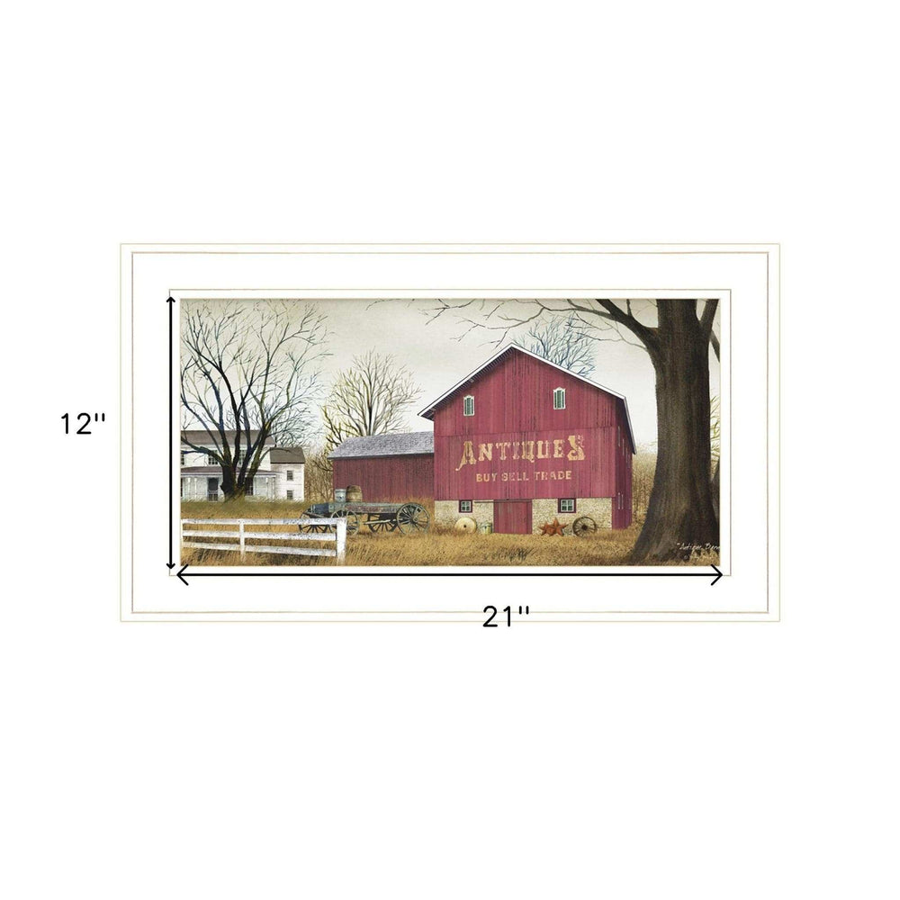 Antique Barn 5 White Framed Print Wall Art - Homeroots - Flyclothing LLC