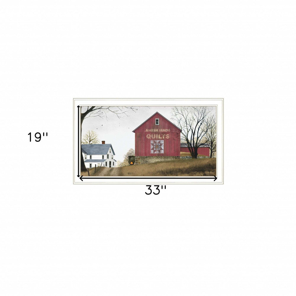 The Quilt Barn 4 White Framed Print Wall Art - Homeroots - Flyclothing LLC