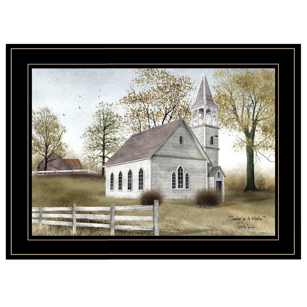 Sunday Go To Meetin 3 Black Framed Print Wall Art - Homeroots - Flyclothing LLC