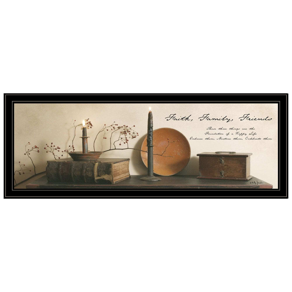 Faith Family Friends 2 Black Framed Print Wall Art - Homeroots - Flyclothing LLC