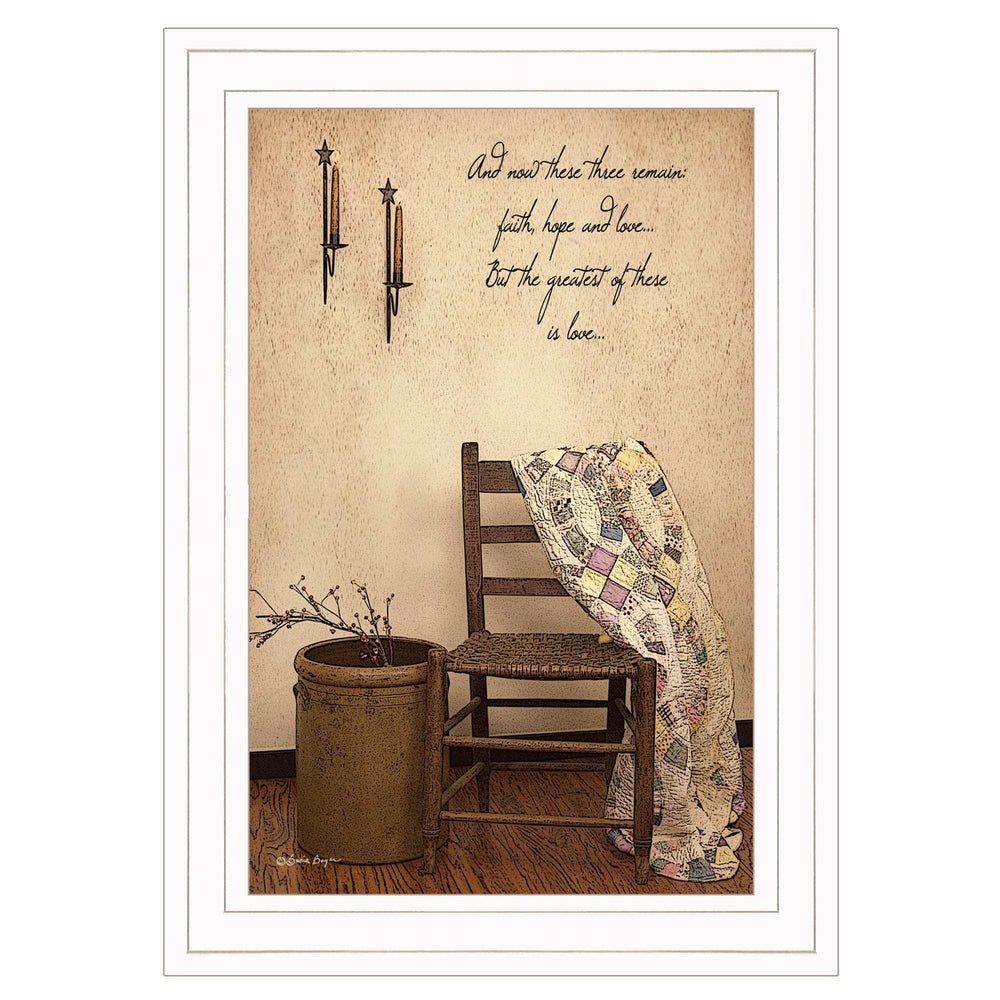 These Three Remain 1 White Framed Print Wall Art - Homeroots - Flyclothing LLC