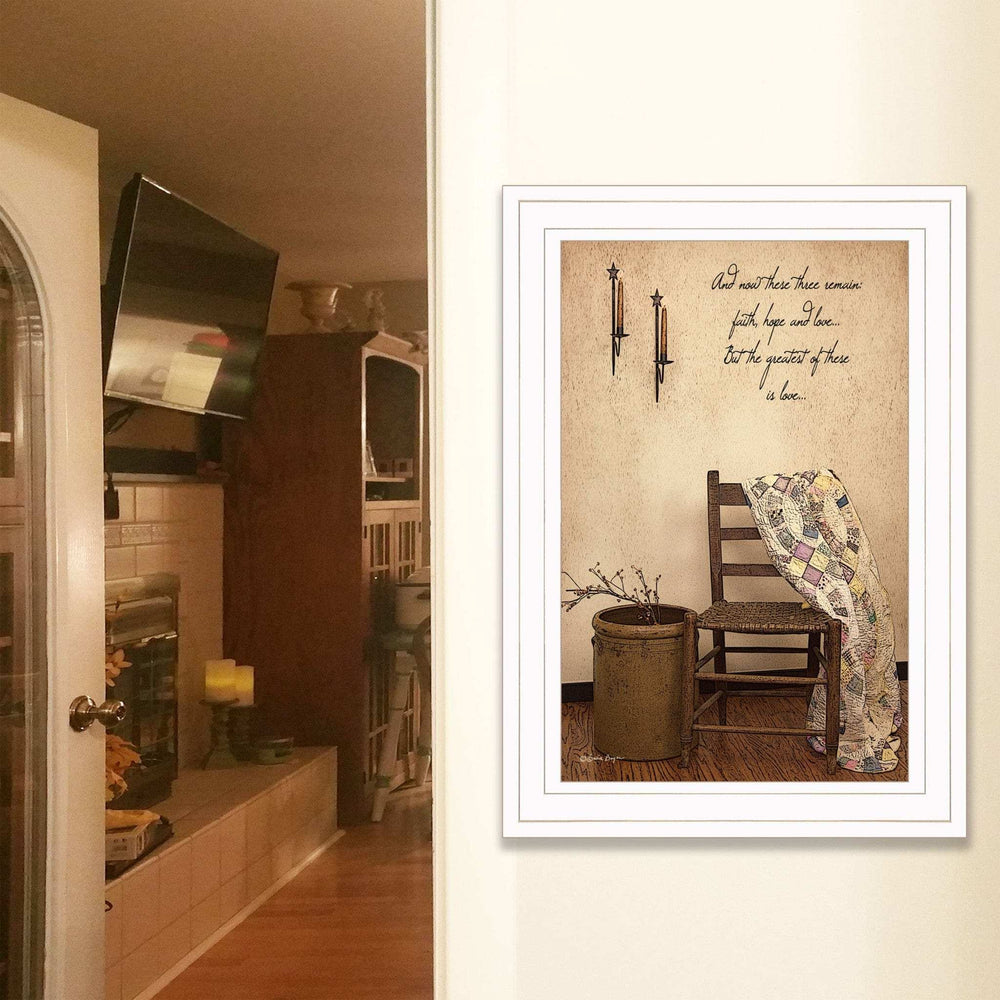 These Three Remain 1 White Framed Print Wall Art - Homeroots - Flyclothing LLC