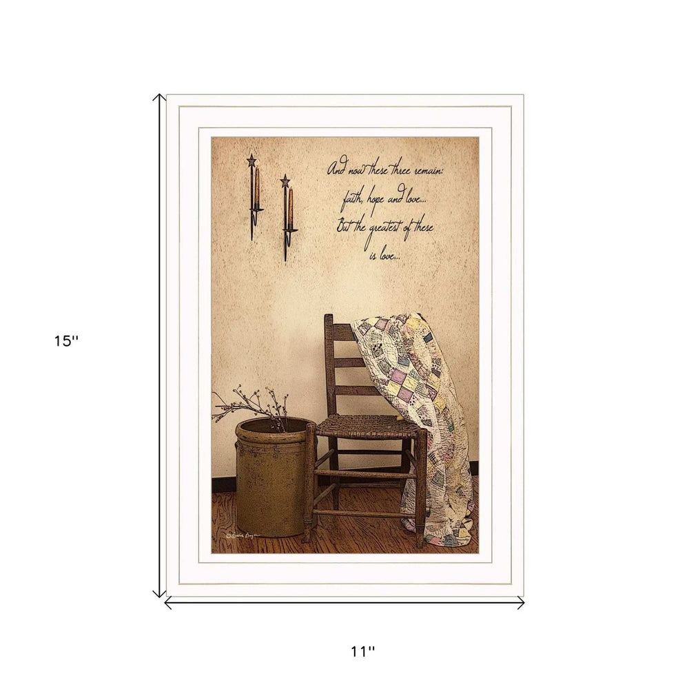 These Three Remain 1 White Framed Print Wall Art - Homeroots - Flyclothing LLC