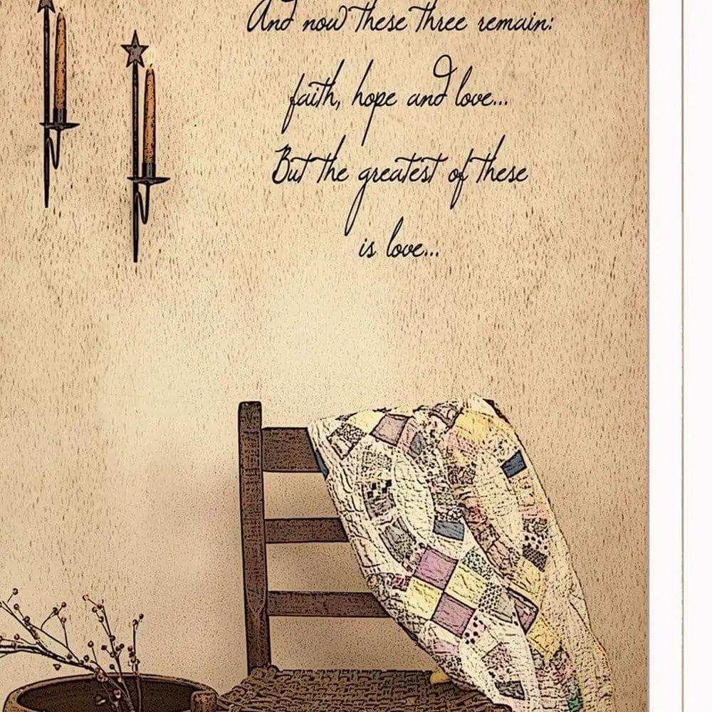 These Three Remain 1 White Framed Print Wall Art - Homeroots - Flyclothing LLC