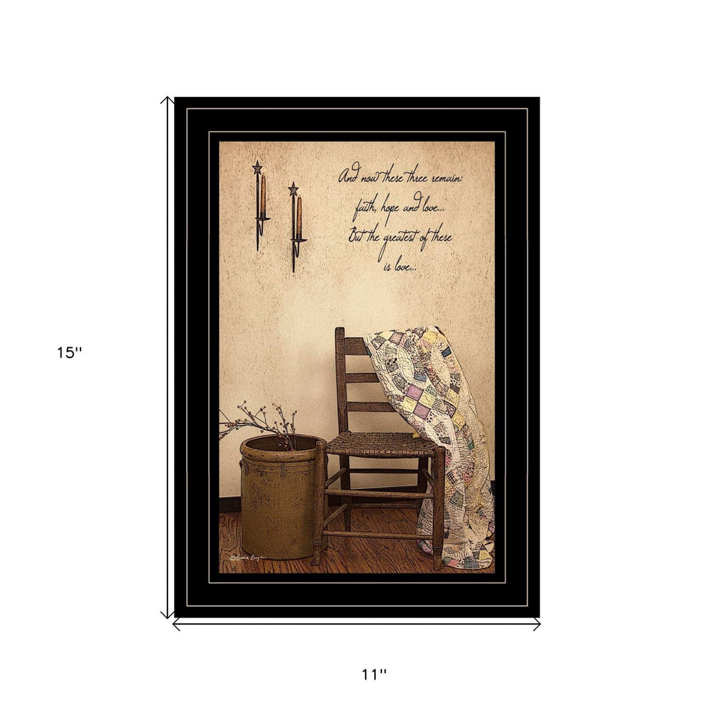 These Three Remain 3 Black Framed Print Wall Art - Homeroots - Flyclothing LLC