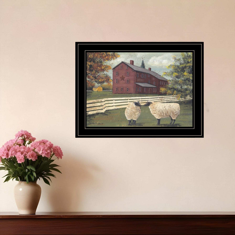 Hancock Sheep 3 Black Framed Print Wall Art - Homeroots - Flyclothing LLC