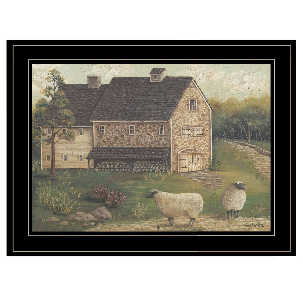 Stone Barn 3 Black Framed Print Wall Art - Homeroots - Flyclothing LLC