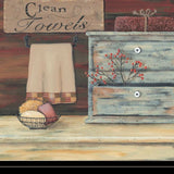 Clean Towels 3 Black Framed Print Bathroom Wall Art - Homeroots - Flyclothing LLC